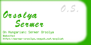 orsolya sermer business card